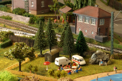 Campinggruppe zu Besuch